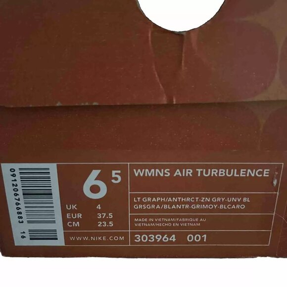 Nike Max Air Turbulence LT Graphite Gray Blue Sneakers Shoes Womens 6.5 w/ box - Picture 7 of 7